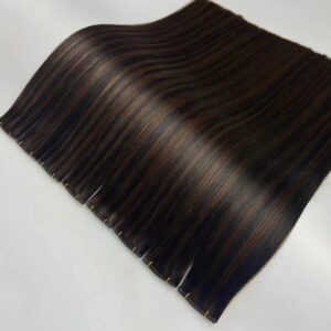 New Trend Hand Tied Genius Weft Russian Hair Extensions, Thinner Can Be Cut Genius Wefts