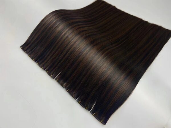 New Trend Hand Tied Genius Weft Russian Hair Extensions, Thinner Can Be Cut Genius Wefts