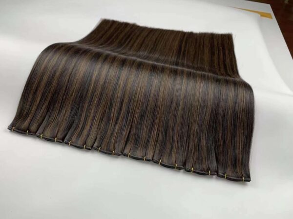 New Trend Hand Tied Genius Weft Russian Hair Extensions, Thinner Can Be Cut Genius Wefts - 图片 7