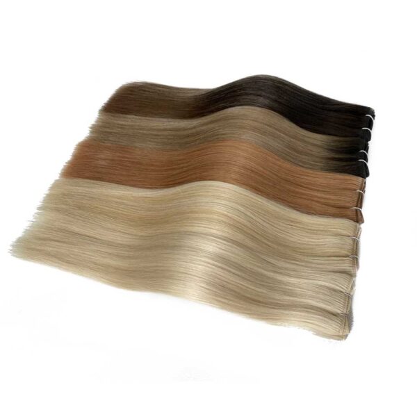 New Trend Hand Tied Genius Weft Russian Hair Extensions, Thinner Can Be Cut Genius Wefts - 图片 2